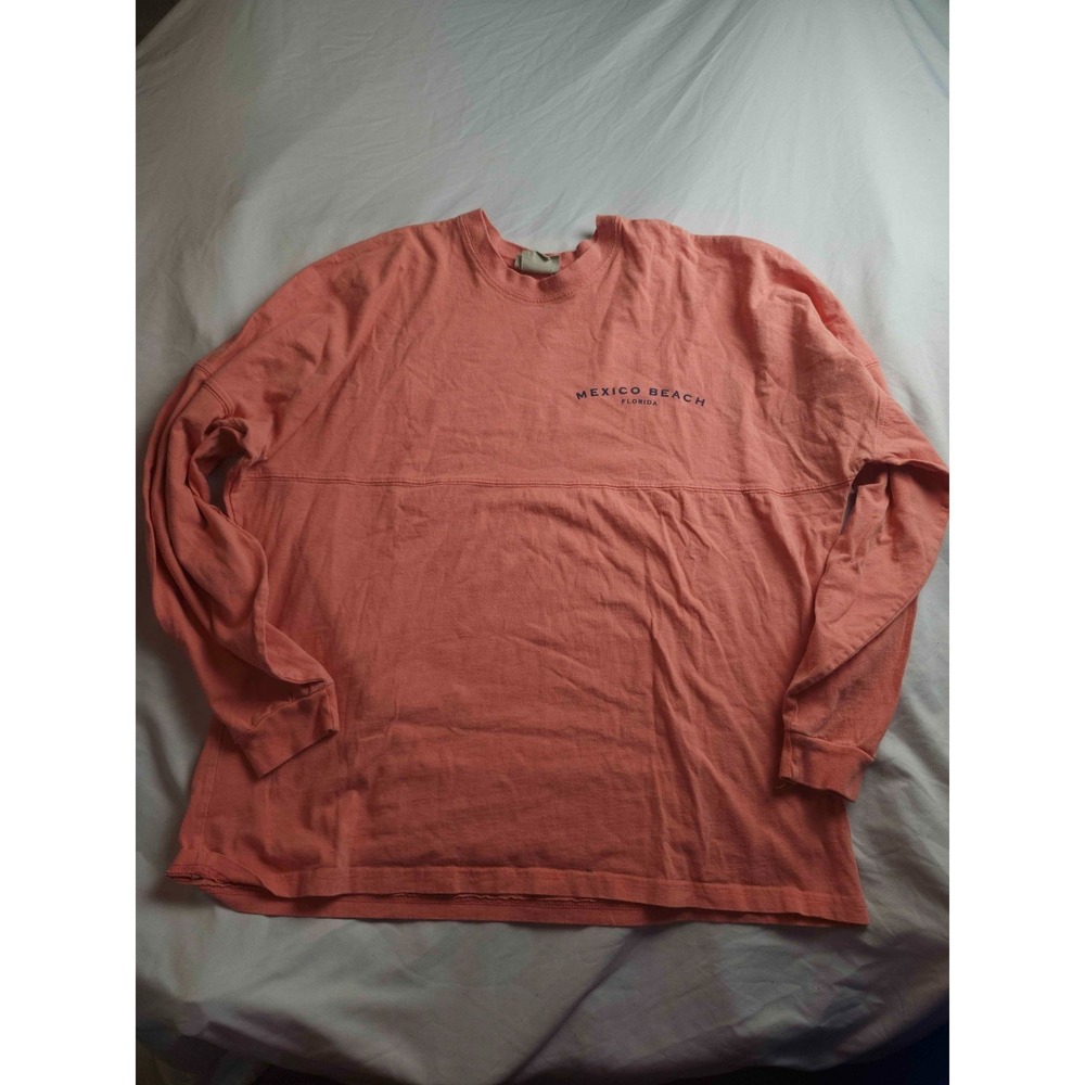 Mexico Beach Florida Spirit Jersey Mens Size XL Coral West Trend Long Sleeve